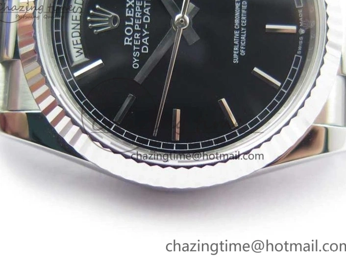 1218 Day-Date 36 SS 128239 Bp Maker Best Edition Black Dial on President Bracelet TimelessDesign 3151